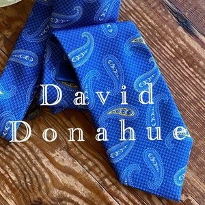 David Donahue Woven In Italy Silk Tie